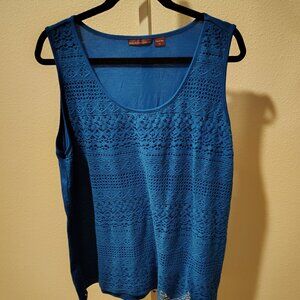 Beverly Drive Women's Blue Tank Top Size 2X Plus Size